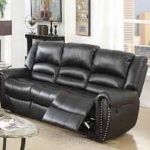 New Black Recliner Couch , Loveseat And Chair Only $50 Down Payment 
