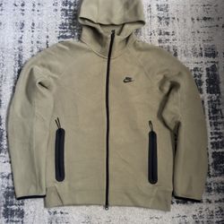Nike Sportswear Tech Fleece Men's Full-Zip Hoodie - Olive- Size Medium