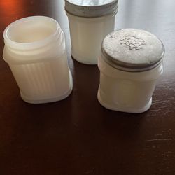 Vintage Milk Glass Jars
