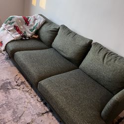 Like New Article Burrard 83.5" Sofa - Forest Green couch 