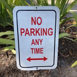 No Parking Sign. Metal 