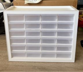 White Organizer Drawers 19.5x7x15.5”