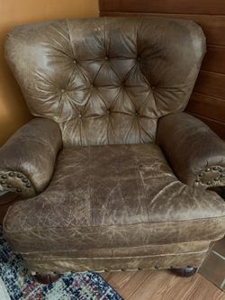 Large leather seat