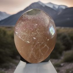 Vintage SPI Home Pink Jellyfish Art Glass 3.5”