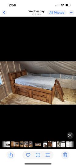 2 Kids Captain Beds, Mattress, And 1 Matching Desk