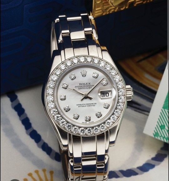 Rolex Perlmaster 18k White Gold Fine Diamonds! Don't Miss This One!