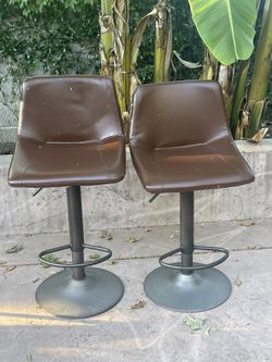 2 Brown Bar Chairs