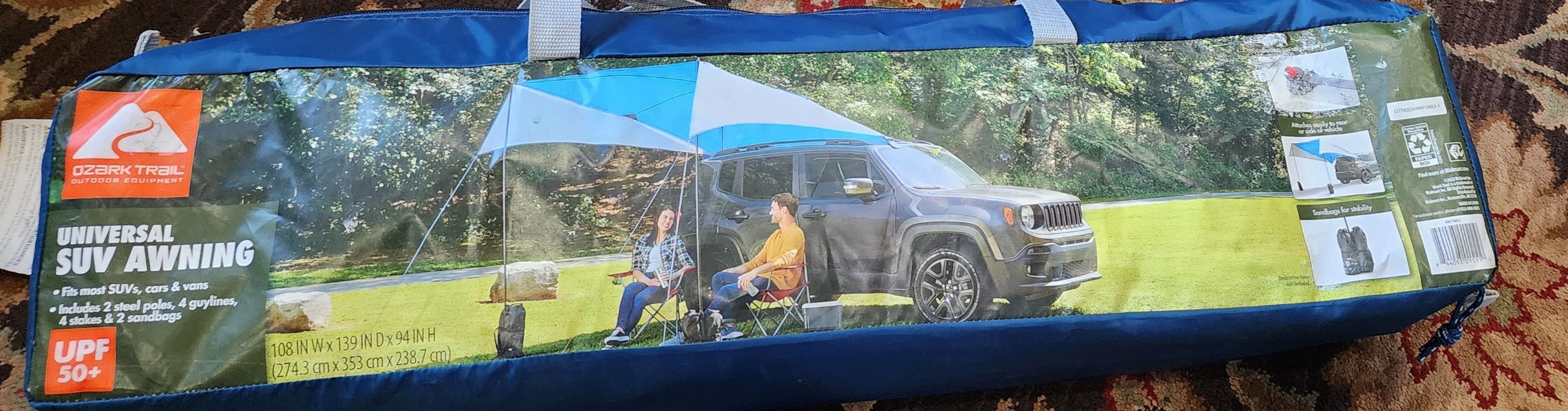 Ozark Trail Universal SUV Awning, Gray, 2 Steel Poles