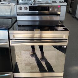 Samsung Electric Stove Glass Top In Stainless Steel 
