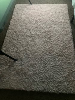 Soft Pink Shag/Fuzzy Area Rug