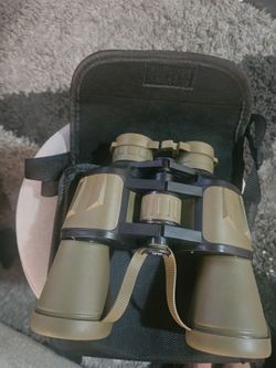 Olive Green Binoculars with Carry Case