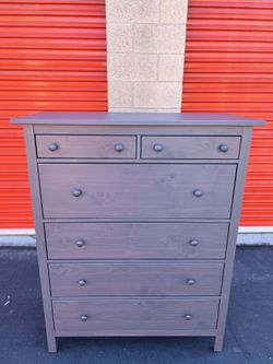 Gray Hemnes 6-Drawer Dresser