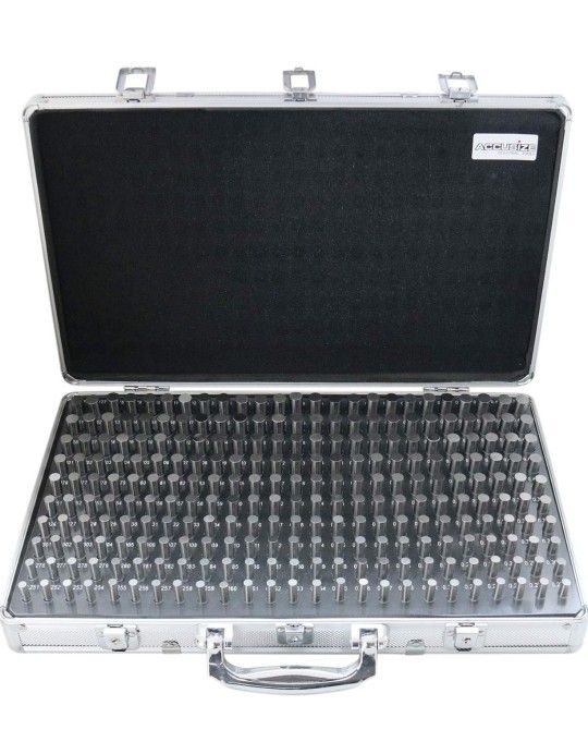 Accusize Industrial Tools 0.251-0.500 250 Pc Steel Plug Pin Gage Set Minus Class Zz with Reliable Strong Aluminum Case M2(-) a