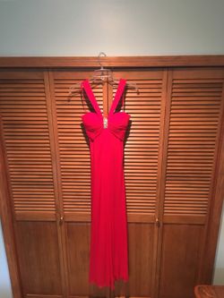 La Femme Red Long Prom Dress Size 4