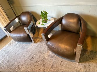 Aviator leather chairs
