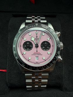 Tudor flamingo pink watch 2025 unworn full set