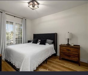Queen headboard and bed frame