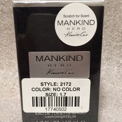 Kenneth Cole Mankind Hero Men Eau de Toilette EDT 1.7 oz 50 ml Cologne Fragrance Perfume Spray