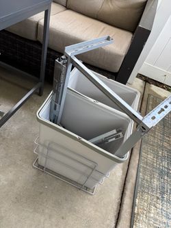Pull-Out Cabinet Trash Can with Slide Hardware