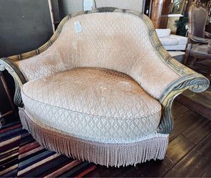 AICO By Michael Amini EDEN Wood Trim Chair & A Half - GA