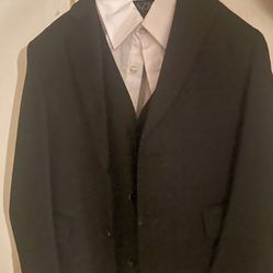 Boys Size 7 Jacket, Vest And Shirt 