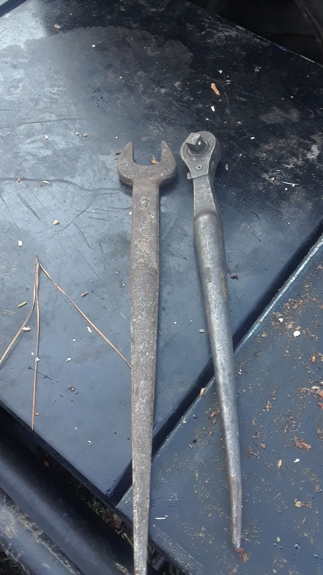 Spud wrenches Klein inch and 1/8 Spud and 1/2 inch Drive Spud ratchet