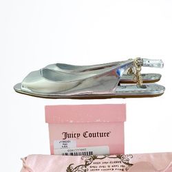 Juicy Couture Prep Toe Slingback Thong Sandals 