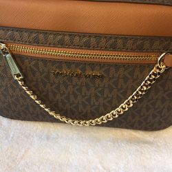 Michael Kors Brown Jet Set Shoulder Bag New