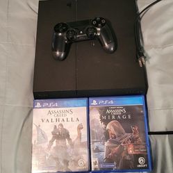 PS4 Bundle - Most Reliable Model (CUH-1215A) + 2 Assassin's Creed Games