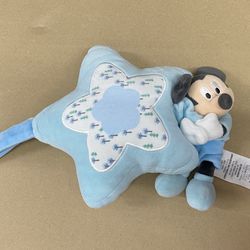 Disney Story Baby Mickey Mouse Star Plush Musical Pull Crib Soother Twinkle