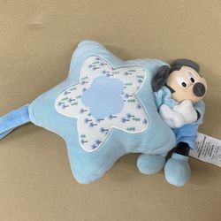 Disney Story Baby Mickey Mouse Star Plush Musical Pull Crib Soother Twinkle