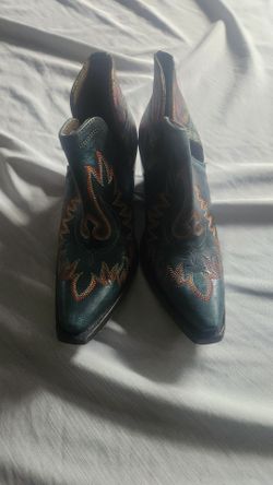 Women Western Cowboy Ankle Boots