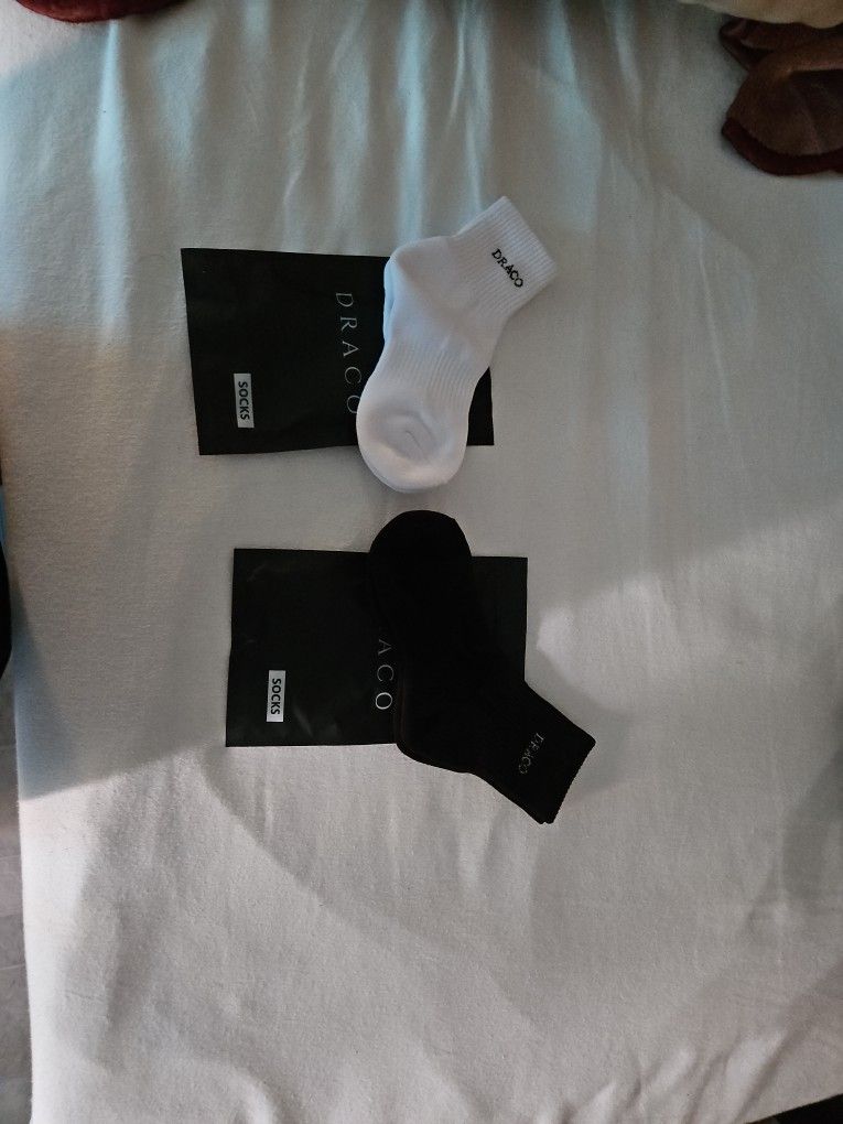 Draco Socks Short White/Black