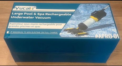 NEW Vucaki Rechargeable Cordless Pool & Spa Vacuum - 70 minute run time