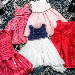  7 ADORABLE DRESSES FOR SIZE 5T/6T  GIRLS BUNDLE 