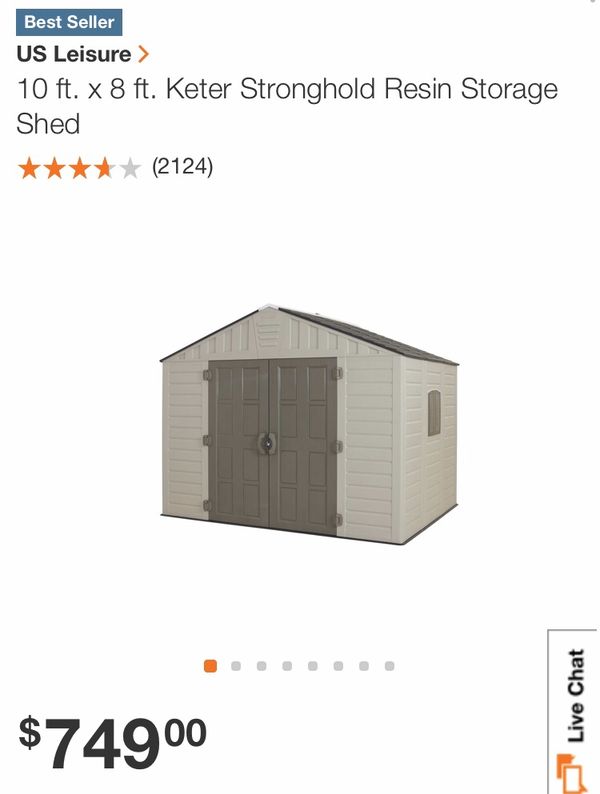 Stronghold US Leisure 10 ft x 8 ft Storage Shed for Sale in Sacramento