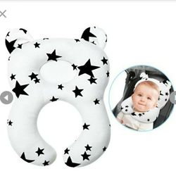  Baby Neck Support Pillow, Infant Travel Pillow for Car Seat, Pushchair, Stars