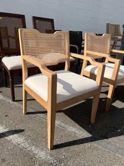 Beige Dining chairs. (Set of 2)