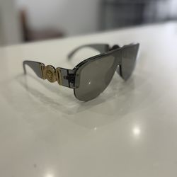 Versace gold Medusa Biggie Shield Sunglasses