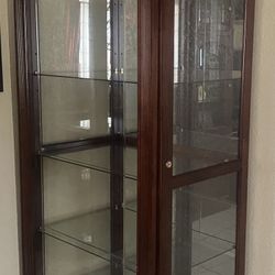 Dark Cherry wood China cabinet