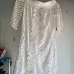 S Short White Dress