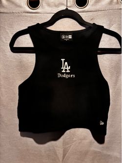 XL Black New Era LA Dodgers crop top