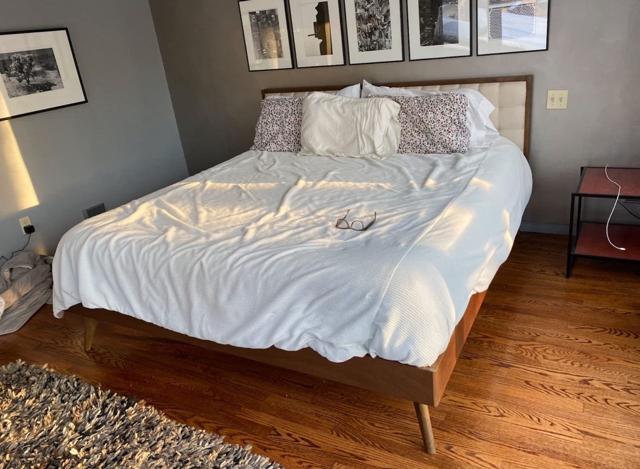 Queen Size Bed Frame and Mattress 