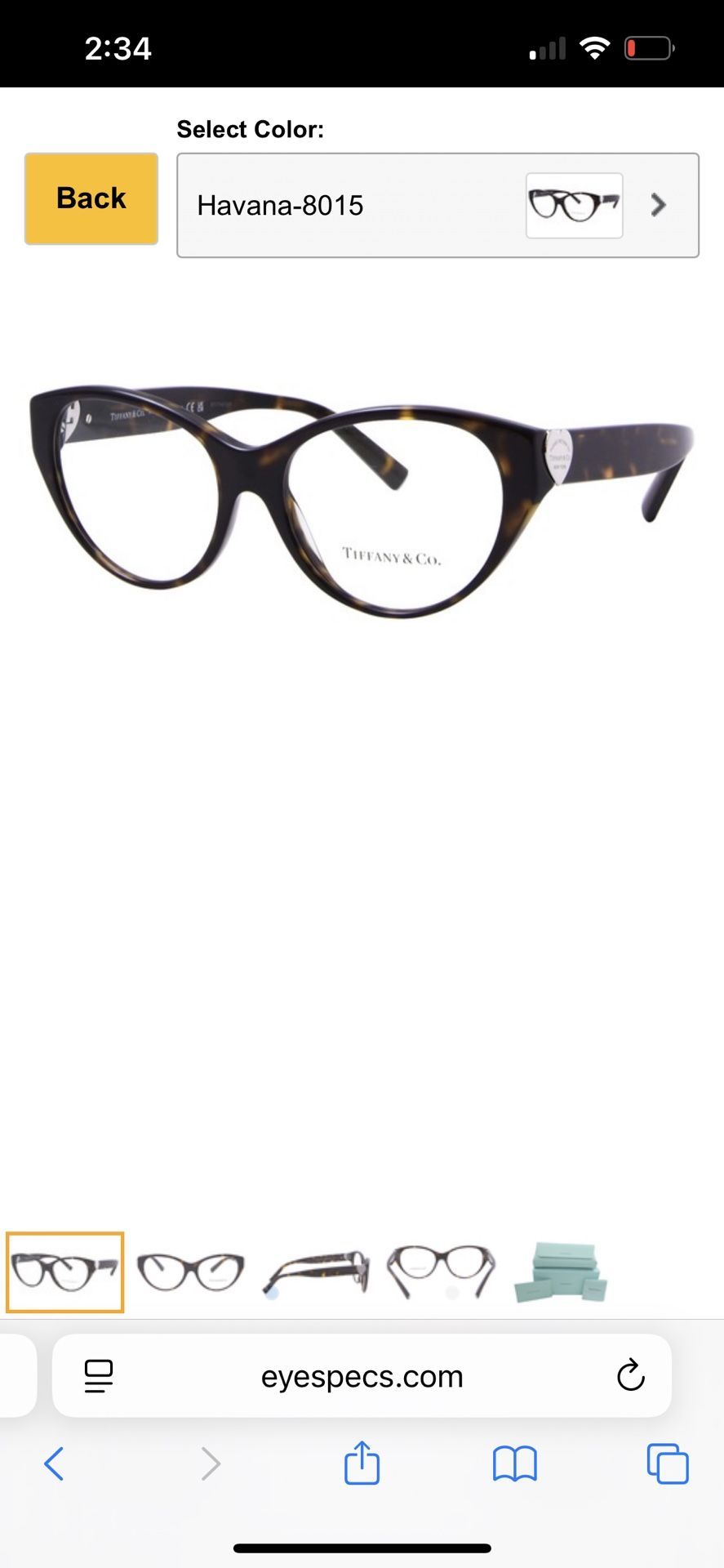 Authentic Tiffany & co. Eyeglass Frames