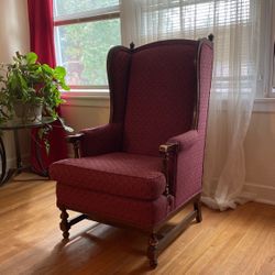 Upholstered Wingback Chair 
