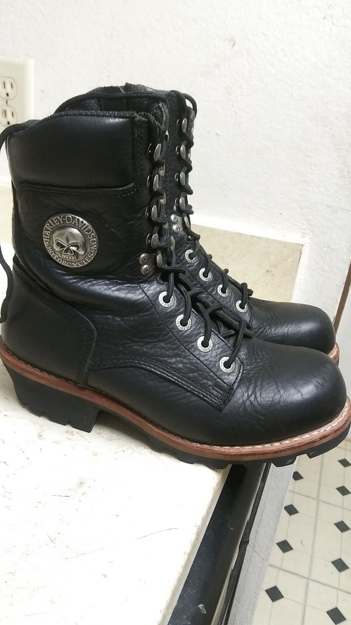 SIZE 11 HARLEY DAVIDSON BOOTS IN EXCELLENT SHAPE.