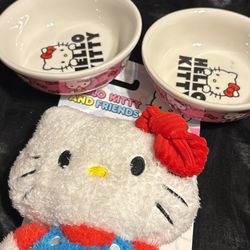 Hello Kitty Médium Dog Bowl And Toy 