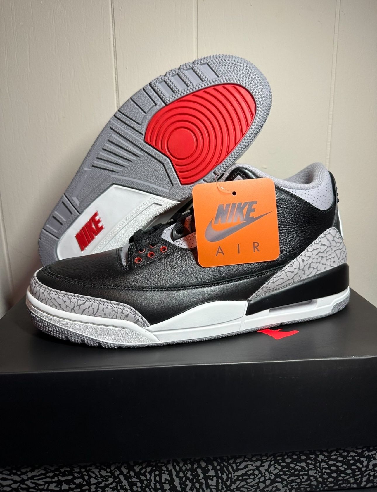 Jordan 3 Retro Black Cement Size 10m New DS