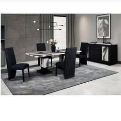 Panda marble dining table