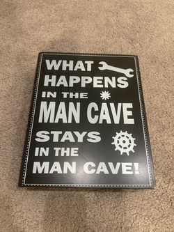 What Happens in the Man Cave Sign